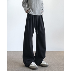 秋季新款老钱工字褶弯刀卫裤XZ604-K133-特P35控68，男装休闲裤，星座604