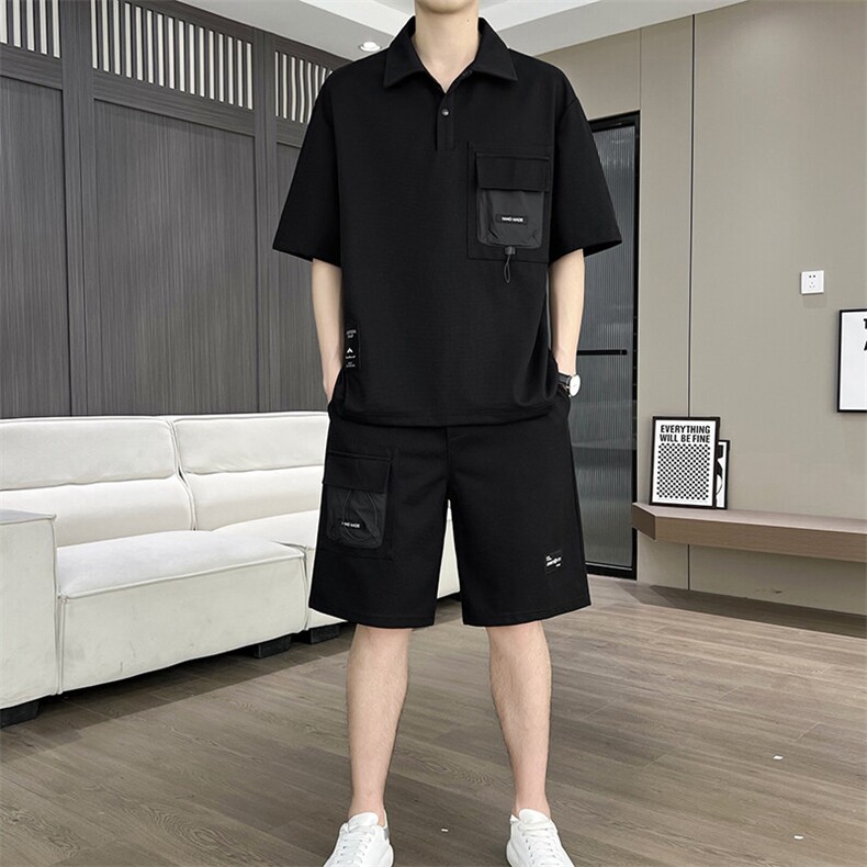 DT285-P55夏季时尚男士短袖衬衣短裤套装休闲,男装牛仔裤,星座507A（原星座306B-2）