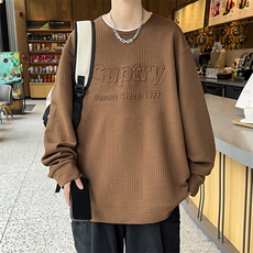 主推L-8XL秋季新款大码提花圆领套头卫衣109-W1588-P38，男装卫衣，星座109-1