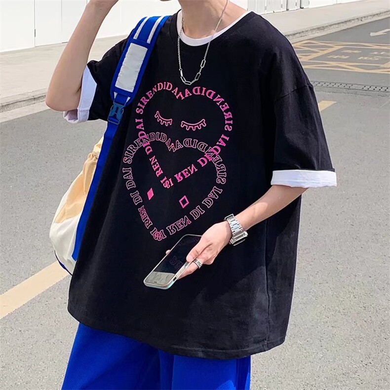 男潮流夏季圆领T恤宽松短袖T527P30,男装T恤,星座1116-2