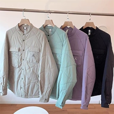 网图高品棉衣防泼水绗缝压格棉服宽松廓形休闲外套男女A1039-P88，男装棉衣，星座1505