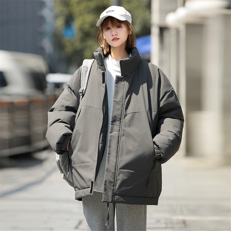 现货美式高街休闲夹克冬季立领纯色三防户外工装加厚棉服外套,男装夹克,电商A443