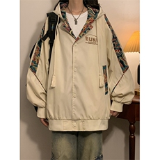 春秋季绣花外套男女同款新款美式夹克XZ102B-1-JK2521P85，男装夹克，星座102B-1