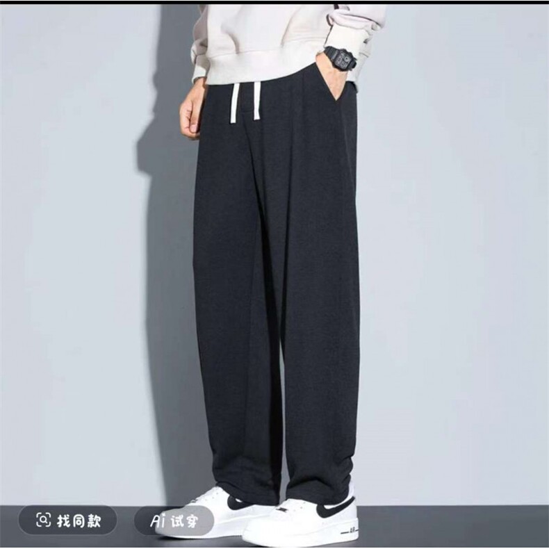 网图休闲裤男士秋季直筒潮流弹力垂感男生长裤k2-p65,男装休闲裤,星座1602（原101B）