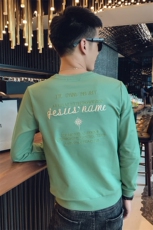 白色2023秋装社会小伙修身印花圆领卫衣男潮W043-P48控价68，男装卫衣，电商A108