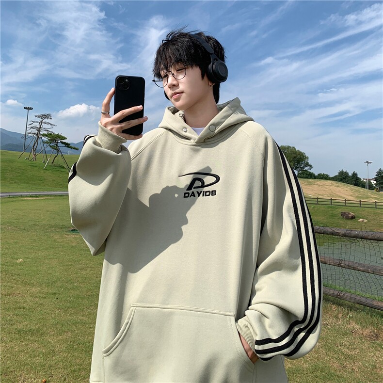 815A-W2204-P55控78连帽宽松秋季卫衣男帅气外套上衣情侣装套头衫,女装短外套,星座815A