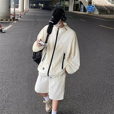 薄款开衫外套夏季宽松美式户外工装防晒衣男套装W180，男装防晒衣，星座1116A-1（原606A）