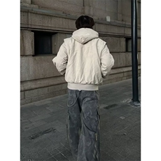 网图座山雕连帽结构夹克情侣棉服外套毛绒棉衣A025-XY12532-P105，男装夹克，电商A025