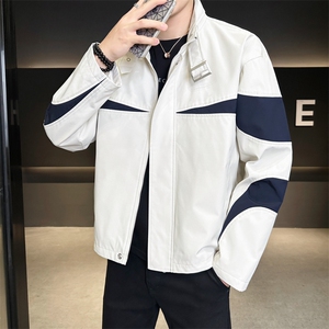 复古撞色拼接立领冲锋衣外套男开衫外套夹克棒球服JK01575-P73图片