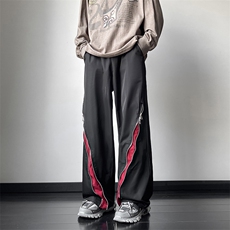 K308-P40美式高街双拉链拼色休闲裤，男装休闲裤，星座1501-1
