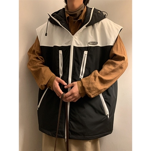 加棉特P60控118秋冬动款棉衣冲锋衣连帽马甲男拉链外套夹克MJM271图片