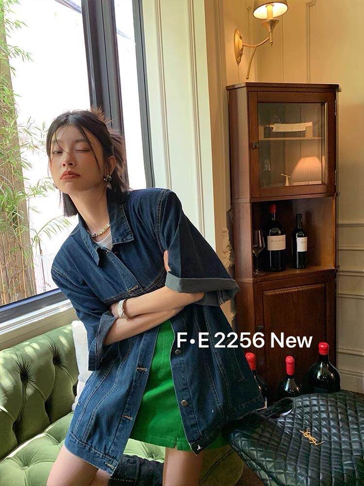 秋季上新斜扣牛仔外套，其它，菲儿