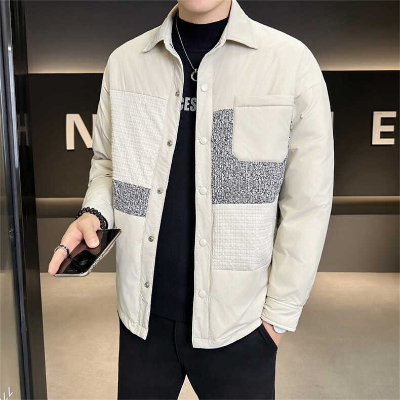 标90白鸭绒店主风翻领休闲宽松轻奢羽绒服外套男8810-P210,男装羽绒服,电商A413