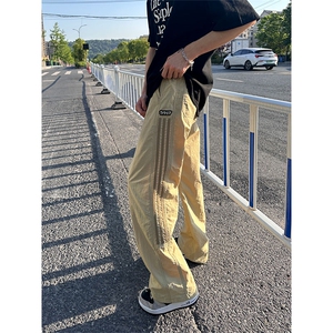 大量现货 速干伞兵裤男女款夏季潮牌宽松直筒休闲裤DY5032-P55图片