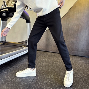 秋冬新款加绒牛仔裤 男士高品质修身保暖加厚牛仔裤长裤901N38P68图片