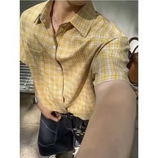 夏季美式男短袖衬衫2025新款韩系小众高级感衬衣情侣半袖XCS50，男装T恤，星座208-5