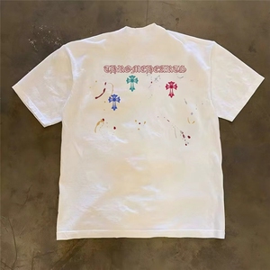 1506/G5910/P35短袖T恤男潮印花圆领重磅230G纯棉ins休闲半袖图片