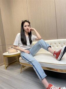 ｜现货｜夏季新款A99603 山水泼蓝牛仔哈伦裤图片