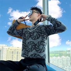 AM310/P78控108秋冬季社会小伙复古花色百搭潮流保打底毛衣男白首，男装T恤，星座305B-1