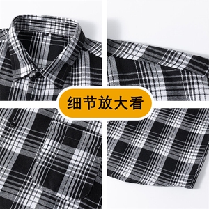 格子短袖袖衬衫深度库存当天配齐跑量款DS-C323-1-2352-TP28图片