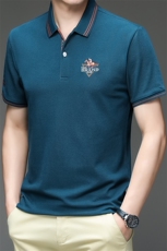 夏季男士翻领短袖t恤男刺绣休闲polo衫纯棉中年商务内搭半袖上衣，男装T恤，电商B212（原钱塘6029）