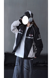 抖音视频截图只展示大货已到印花立领机车潮牌棉服77950特P85图片