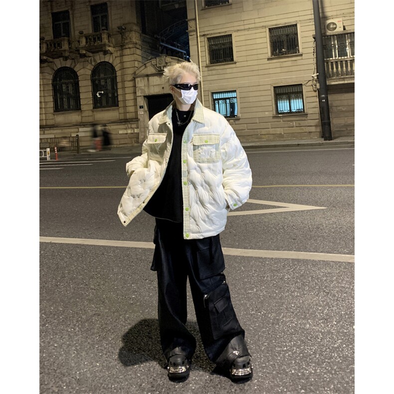 棉服男款冬季美式高街潮牌棉衣外套冬加厚外套,男装棉衣,星座716-4