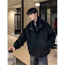 冬季假两件毛呢夹克夹棉男韩版宽松棉服外套保暖上衣M8025，男装夹克，星座1116A（原606A-3）