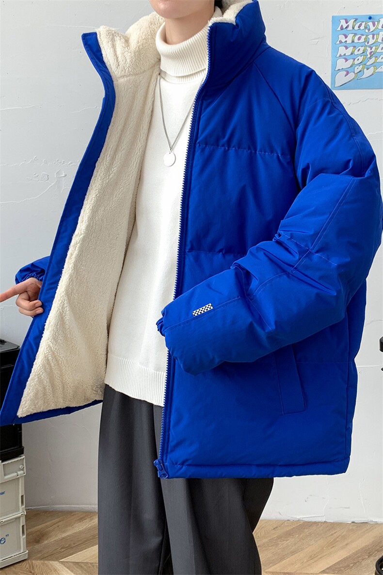 冬季青少年加绒加厚立领棉衣绒里棉服港风外套男士8801-P75控价98,男装棉衣,电商A441-1