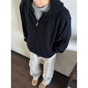 新款百搭潮流流行原宿ins时尚文艺气质日系慵懒简约开衫毛衣图片