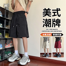 抖音品质工装短裤宽松户外运动速干休闲裤A146-GY523特p30量大优，男装牛仔裤，HDA146