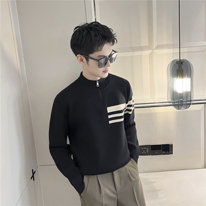 B353 MY829 P68 L-3XL 咖色冬季男士常规版型潮版针织衫套头毛体图片