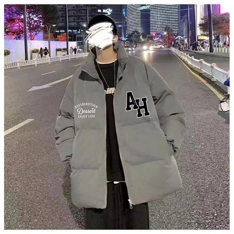 网络图现货新款时尚百搭宽松字母加厚棉服外套RM230-P75,男装棉衣,星座1005-4