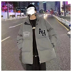 网络图现货新款时尚百搭宽松字母加厚棉服外套RM230-P75，男装棉衣，星座1005-4