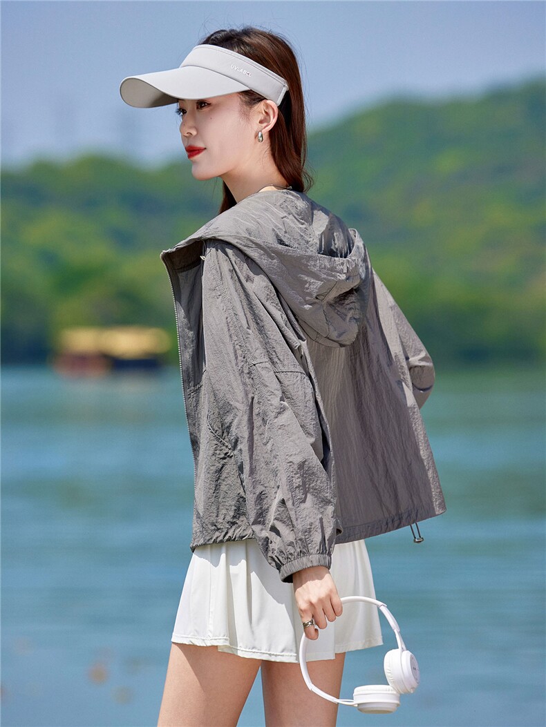 现货2026春夏秋夏季时尚休闲宽松型透气薄款女士短外套,女装防晒衣,靓衣阁