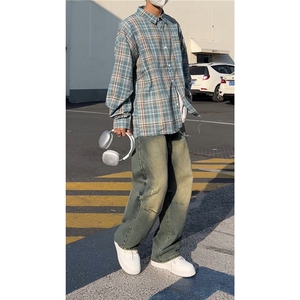 格子衬衫流苏下摆设计小众百搭美式外搭A061-AC00378-P60图片