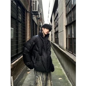 （现货） 美式复古连帽棉服cleanfit解构风多拉链棉衣图片