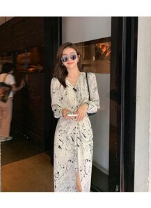 秋季新款韩版修身淑女气质高雅时尚连衣裙图片