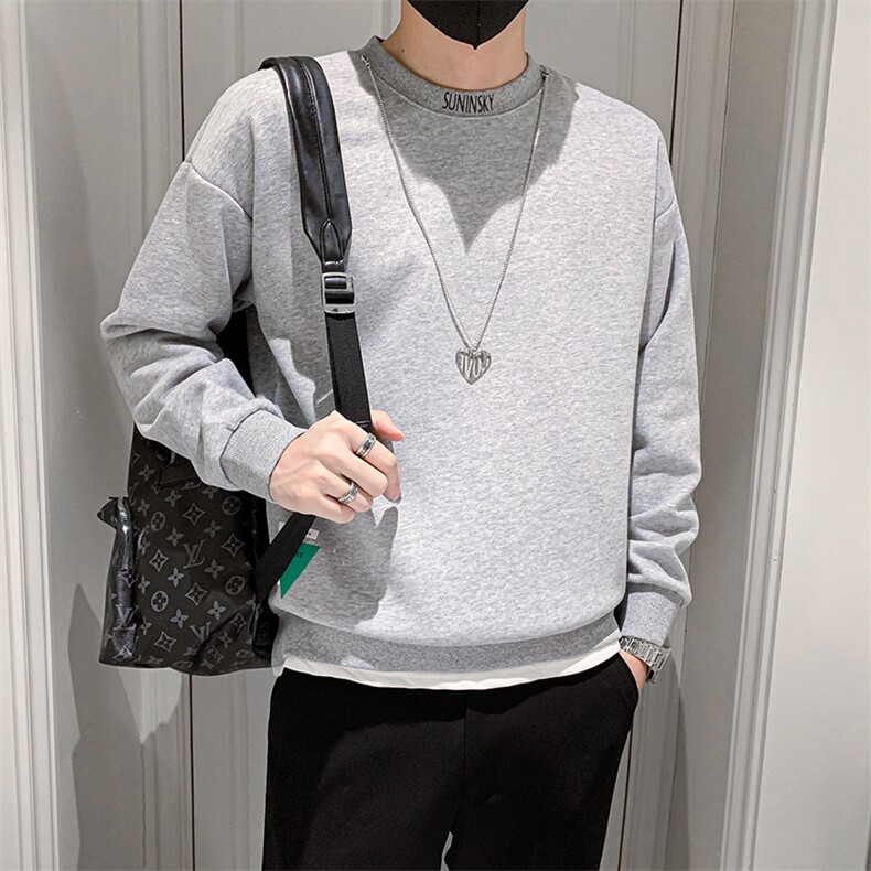 2024春季新款波高品质圆领项链装饰宽松学生卫衣男5772-p60,男装卫衣,电商D303