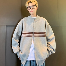 慵懒百搭长袖毛衣秋冬宽松双向拉链开衫高领感针织衫MY281/P52，男装针织衫/毛衣，星座506