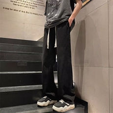 港风潮男夏季新款个性牛仔裤嘻哈ins潮高街潮流痞帅K96，男装牛仔裤，星座205-2