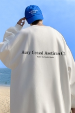 ！直播品质重磅宽松大码港风aury印花圆领卫衣WY110-特p28，男装卫衣，星座508（原C305）