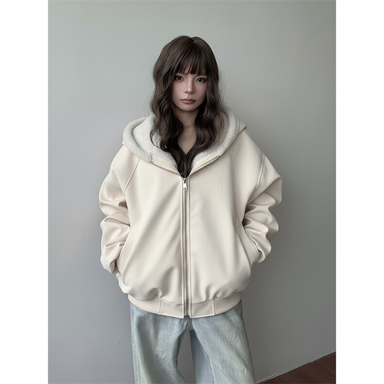 现货高品质美式高街冬季重磅座山雕大毛毛领pu皮棉衣男女加厚外套,男装皮衣,电商A486-1