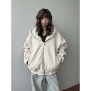 现货高品质美式高街冬季重磅座山雕大毛毛领pu皮棉衣男女加厚外套图片