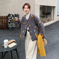 2025秋冬新款！夹棉毛呢刺绣提花超好看休闲外套，女装毛呢外套，1C151