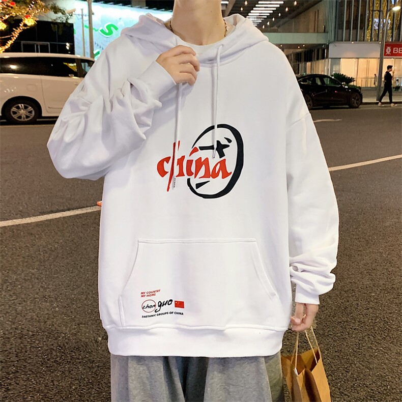 ！2023春季新款男士连帽卫衣百搭潮流外套上衣服WY255P38,男装卫衣,电商B220