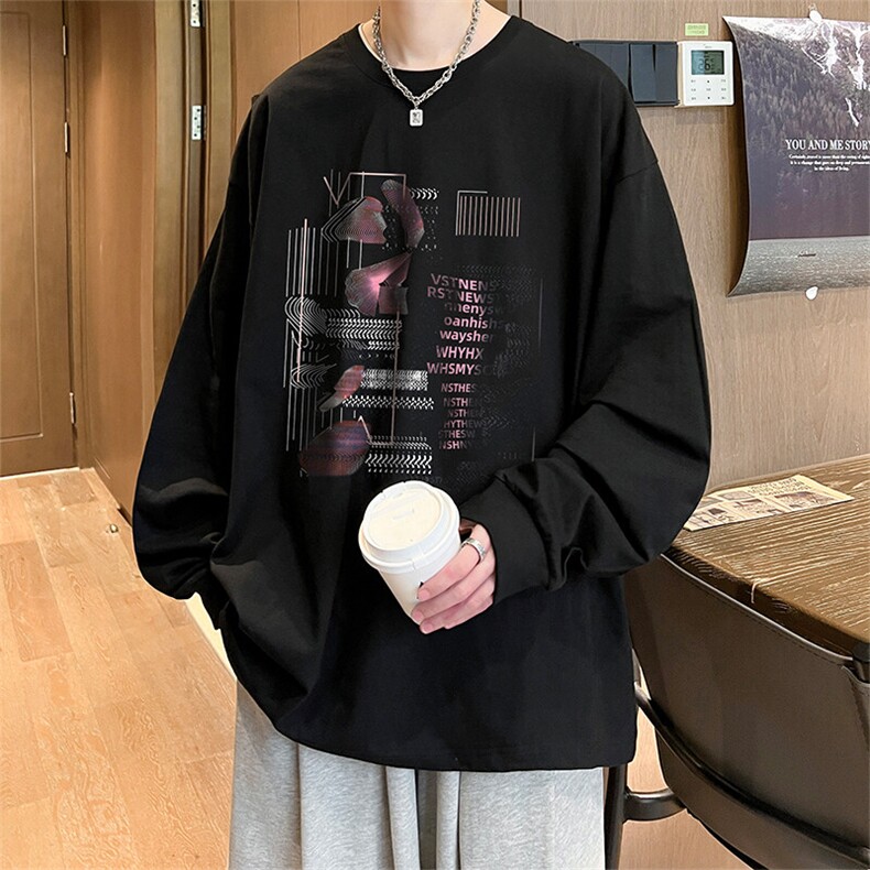 抖音得物供货量大从优可提供视频美式长袖T恤CT821特P25,男装T恤,电商A486-1