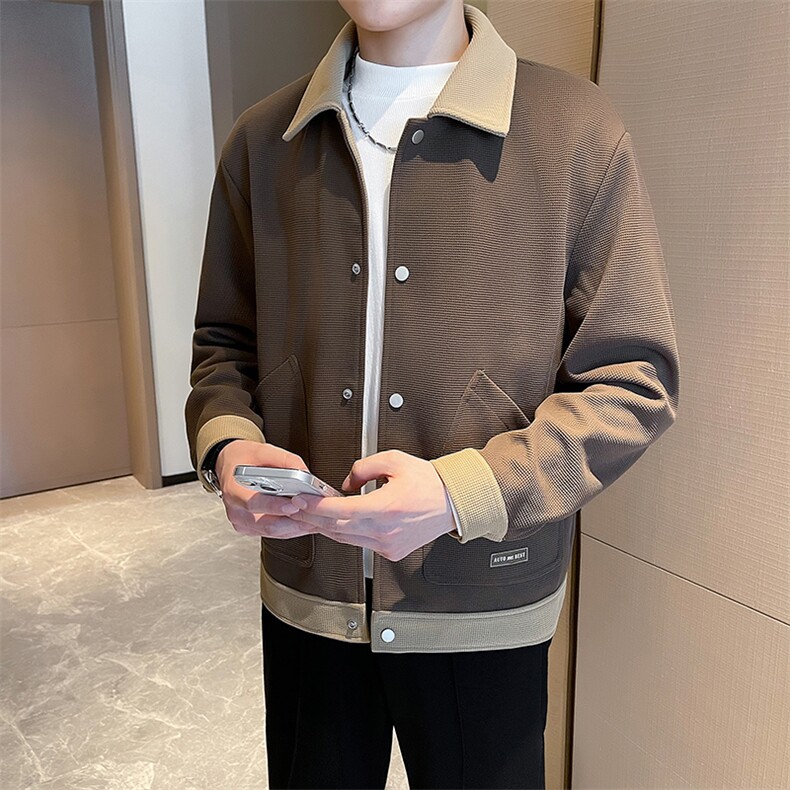 小众设计感翻领拼色男士夹克上衣外套jk8436-P110,男装夹克,星座1012-1