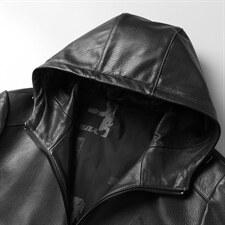 Z2181男式2021秋季新款连帽头层山羊皮鹿纹真皮皮衣男P850，男装皮衣，电商B360