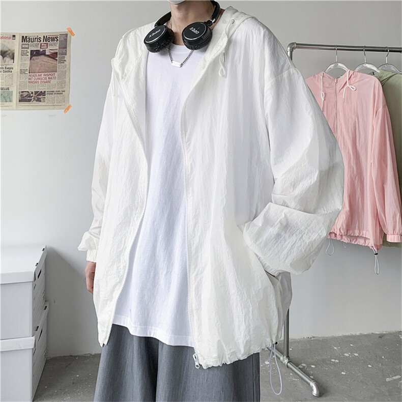 F3043/P40夏季青春防晒衣连帽纯色薄款外套夹克男装防晒服防晒衫，男装夹克，电商A141